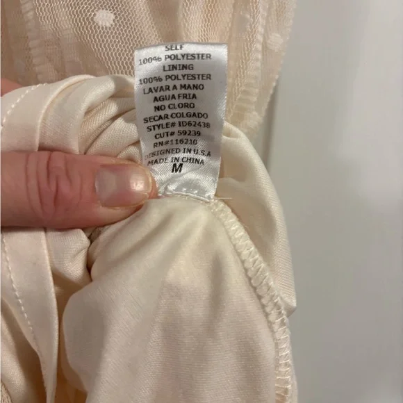 Entry Ivory Embroidered Maxi Dress with Sheer Polka Dot Overlay - Picture 15 of 15